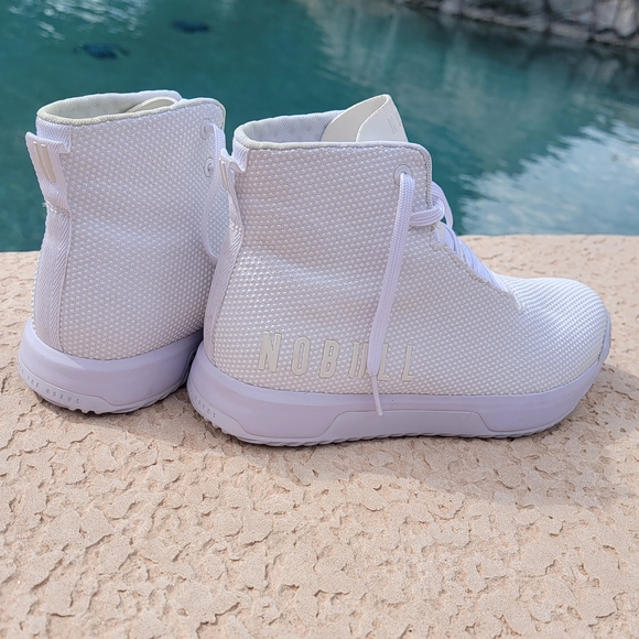 NOBULL NWT White On White Hi Top Trainer Plus Womens Size 8